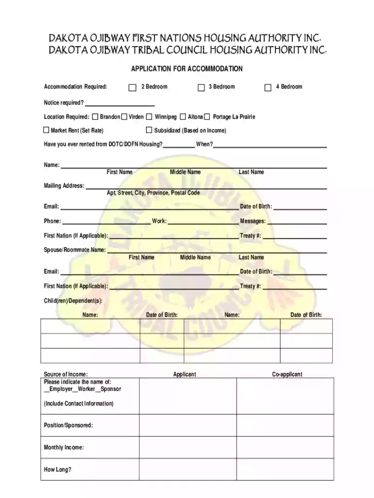 dotc housing application Preview on Page 1