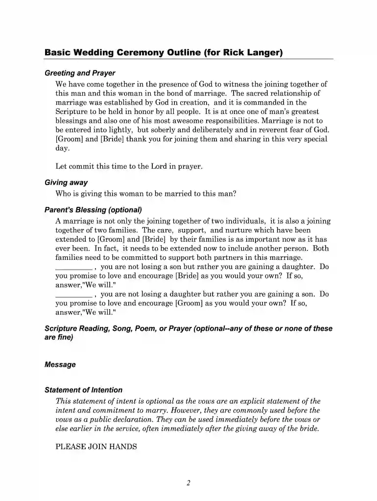 wedding officiant speech Preview on Page 1