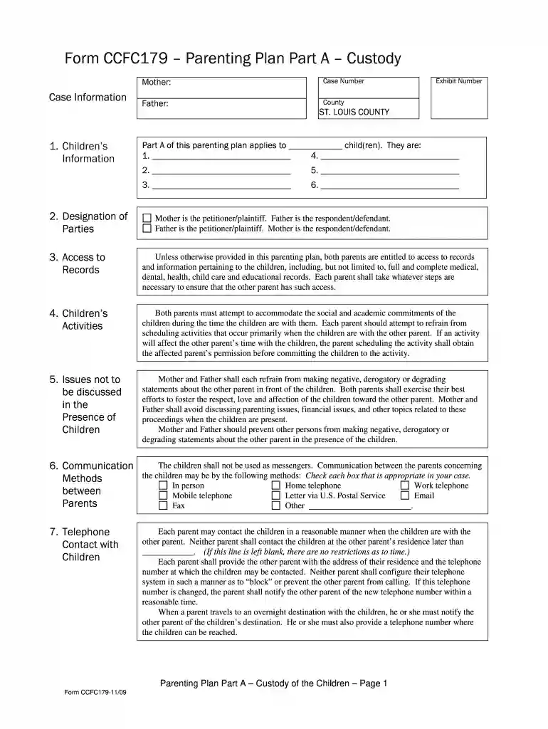 sample child custody agreement for unmarried parents Preview on Page 1