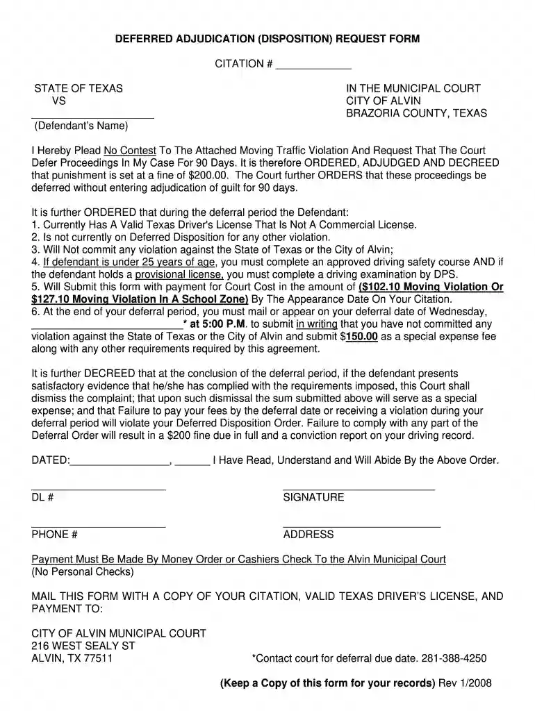 deferred adjudication Preview on Page 1