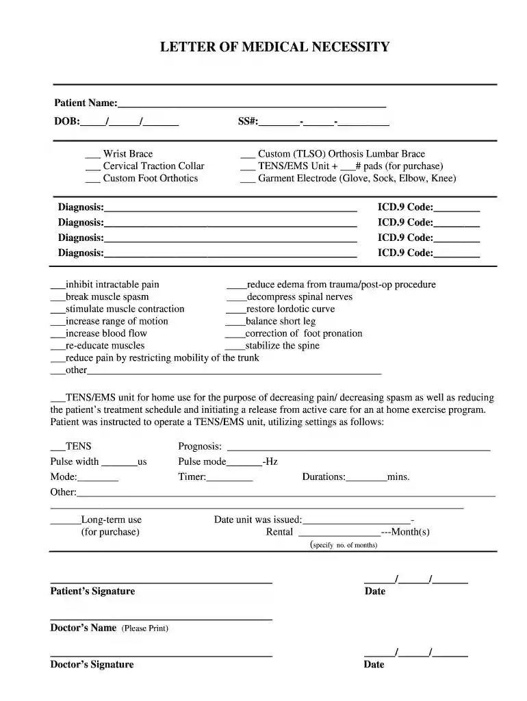 letter of medical necessity for gym membership Preview on Page 1