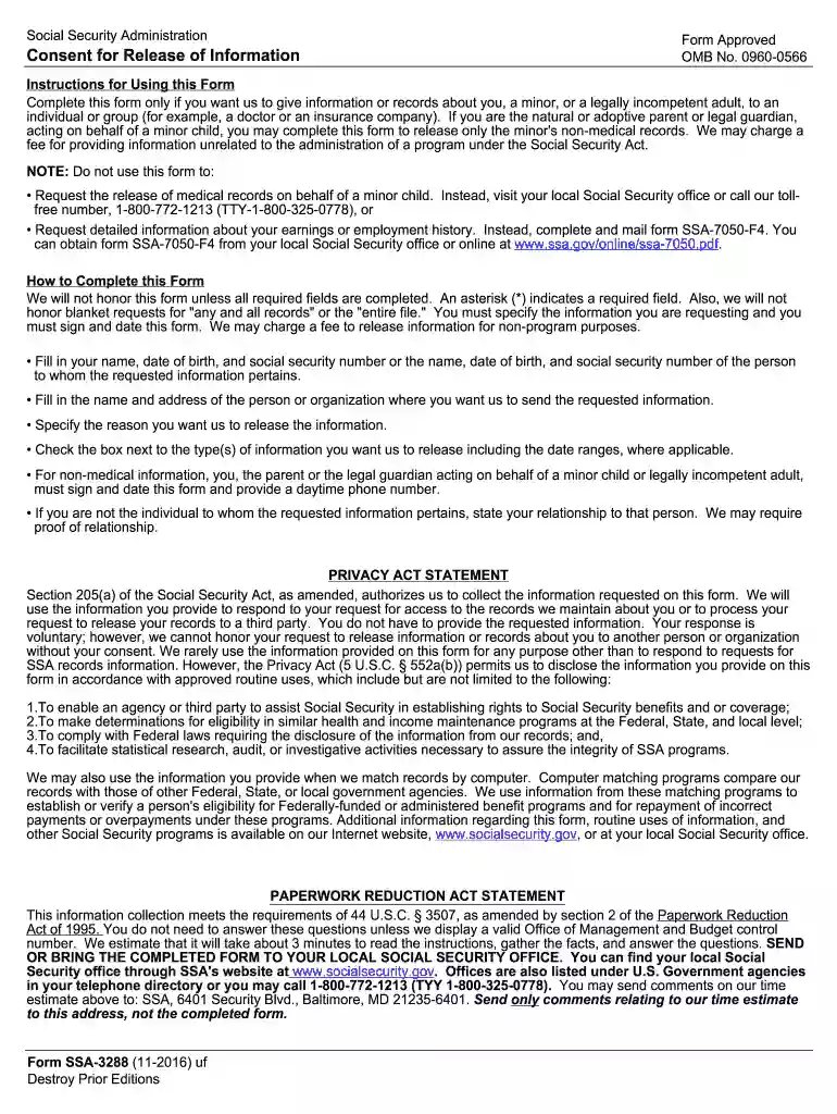 fill in ssa form 32 88 Preview on Page 1
