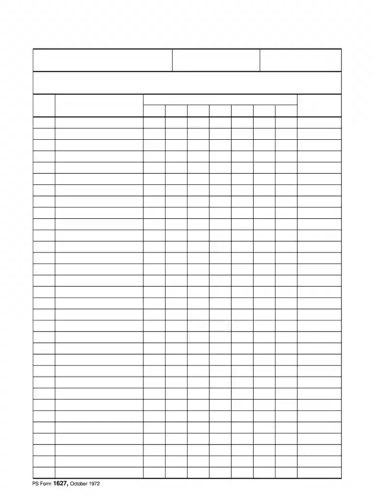 ps form 1627 Preview on Page 1