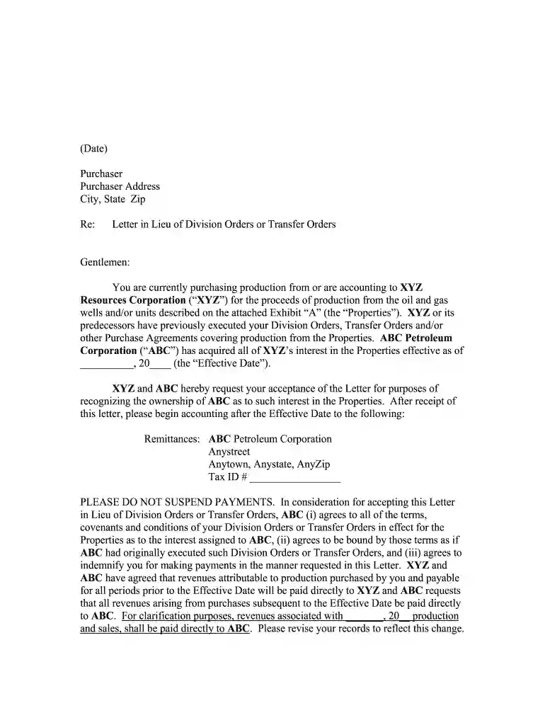 letter orders transfer Preview on Page 1
