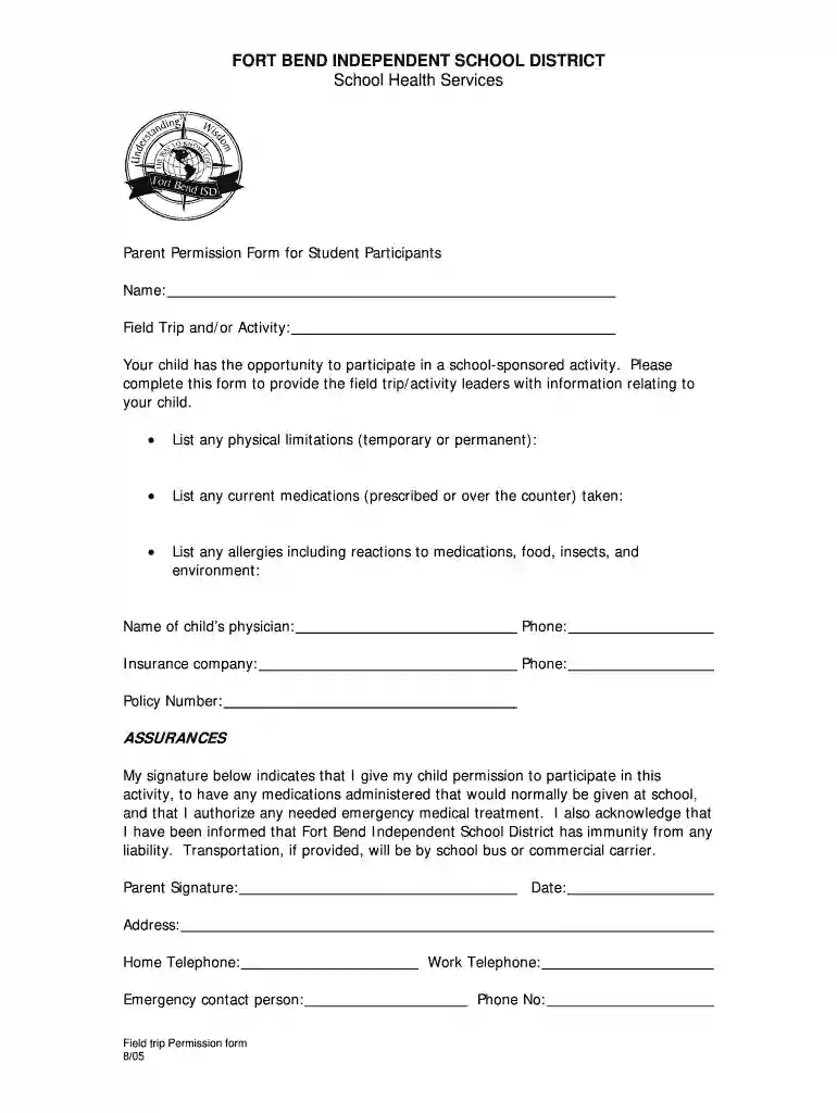 field trip permission slip template google docs Preview on Page 1