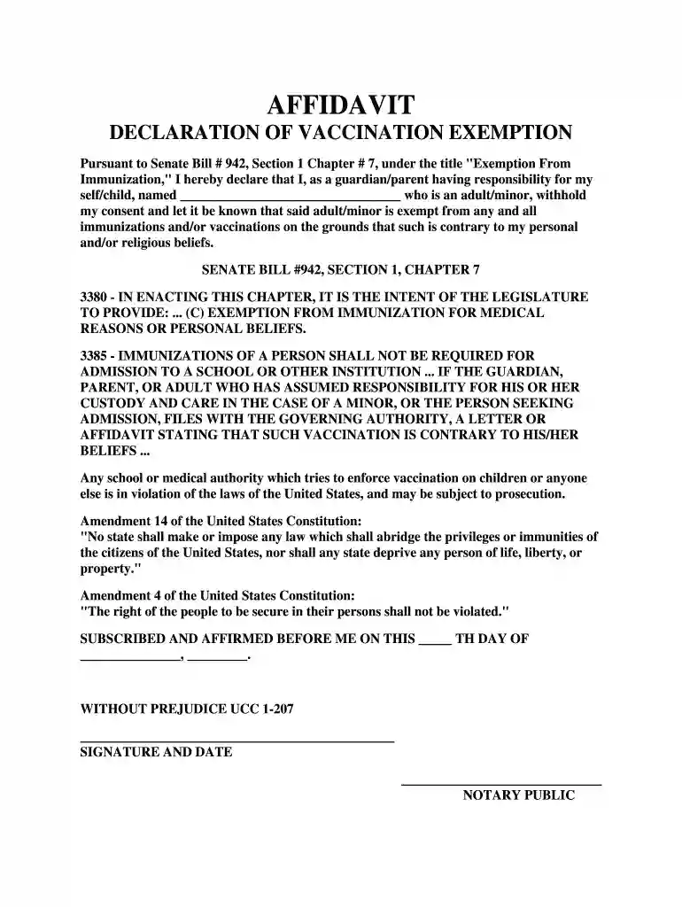 free vaccine exemption Preview on Page 1