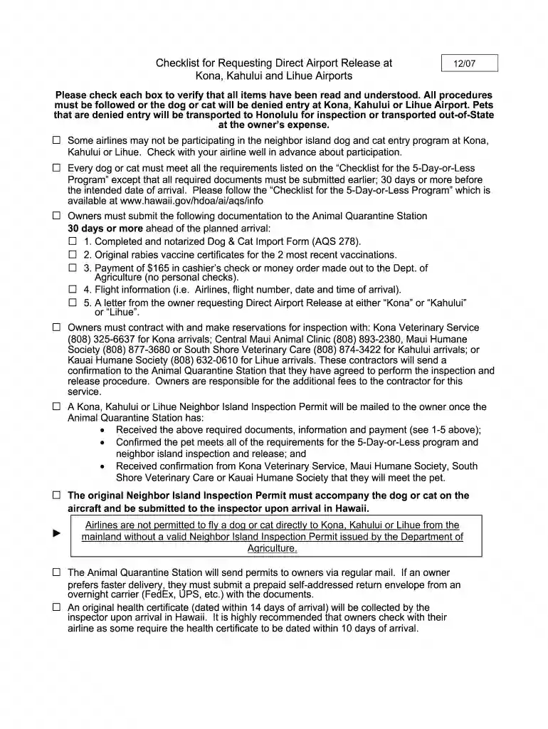 neighbor island inspection permit Preview on Page 1