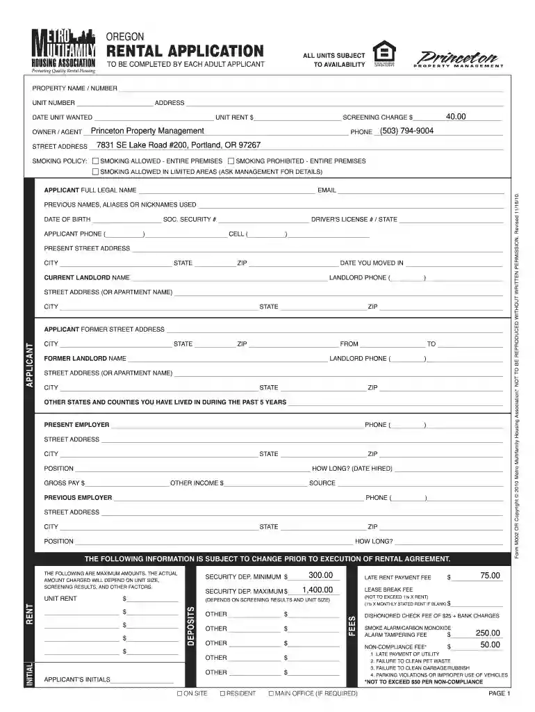 princeton property management rental criteria Preview on Page 1