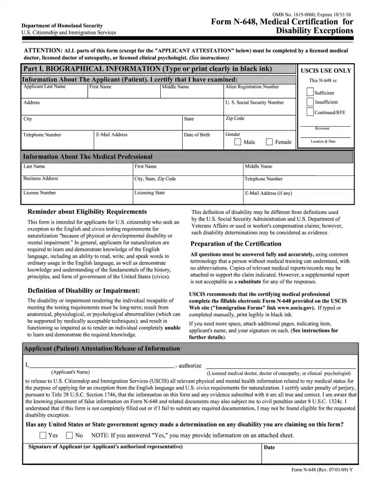 n 648 form Preview on Page 1