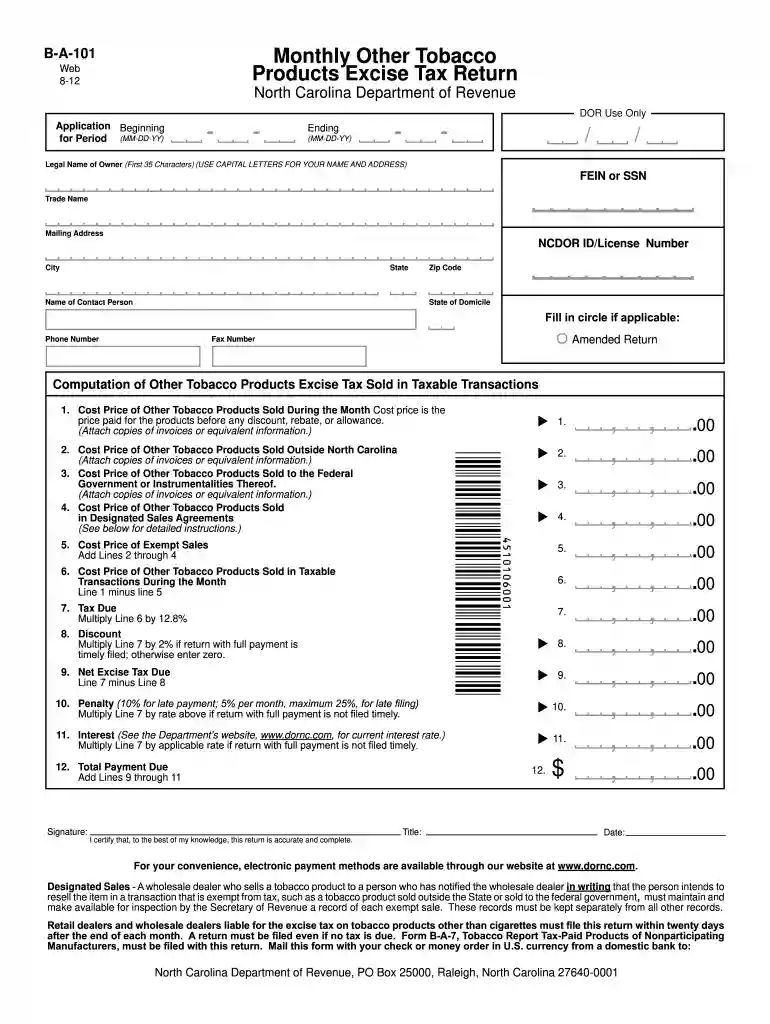 Download Form B-A-101 - formuPack Preview on Page 1