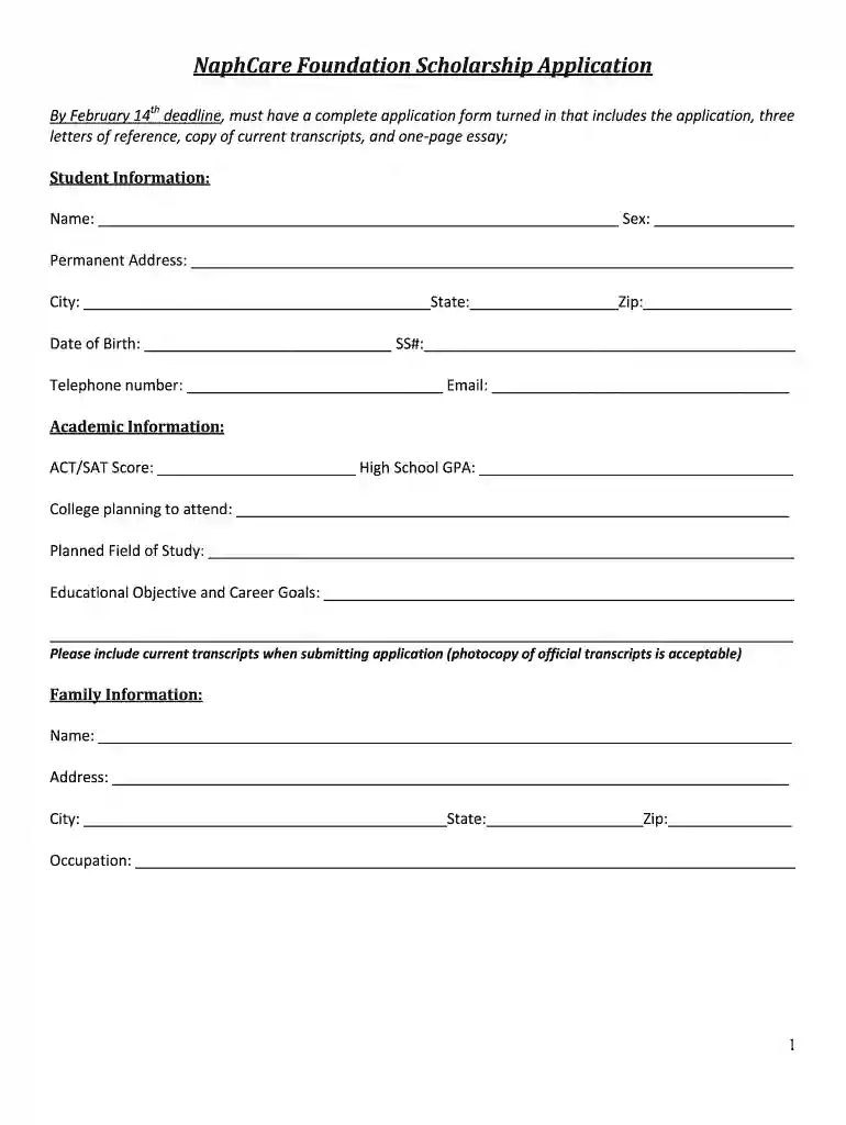 naphcare scholarship Preview on Page 1