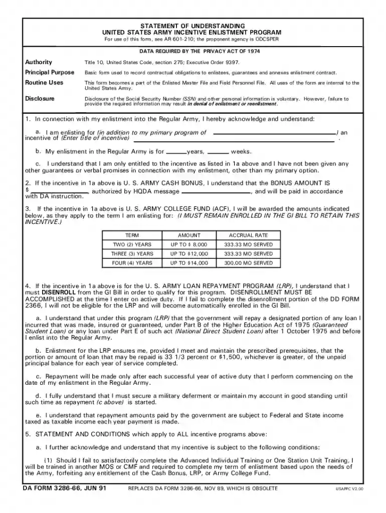 da form 3286 Preview on Page 1