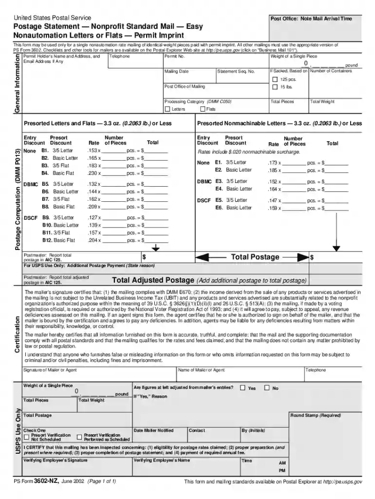 ps form 3602 nz Preview on Page 1