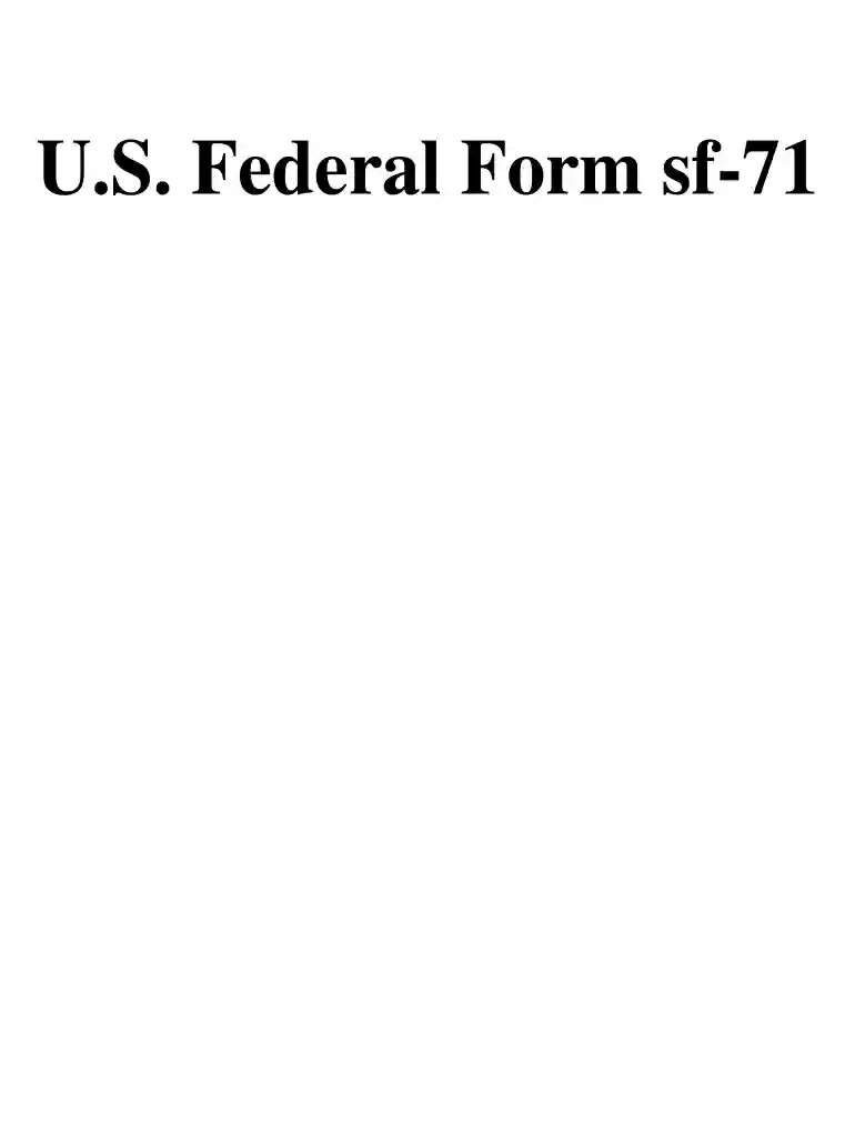 Sf71 fillable online 1997 form Preview on Page 1