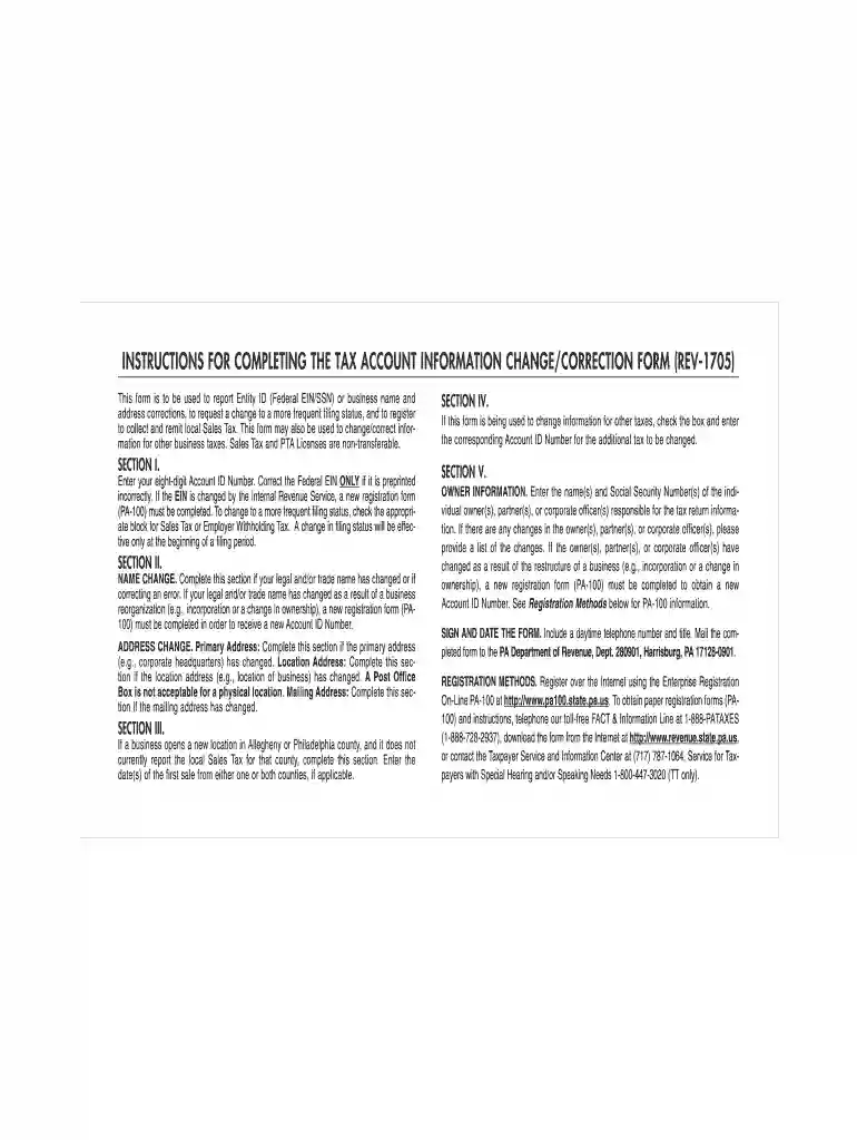 rev 1705 instructions Preview on Page 1