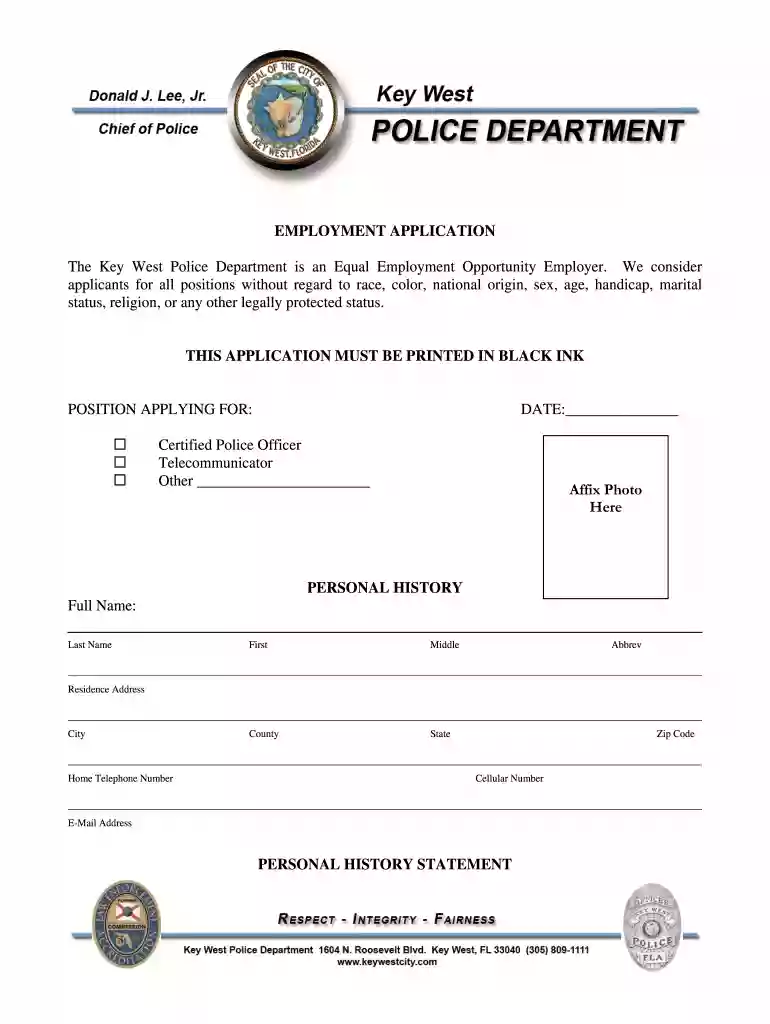 police agreement form Preview on Page 1