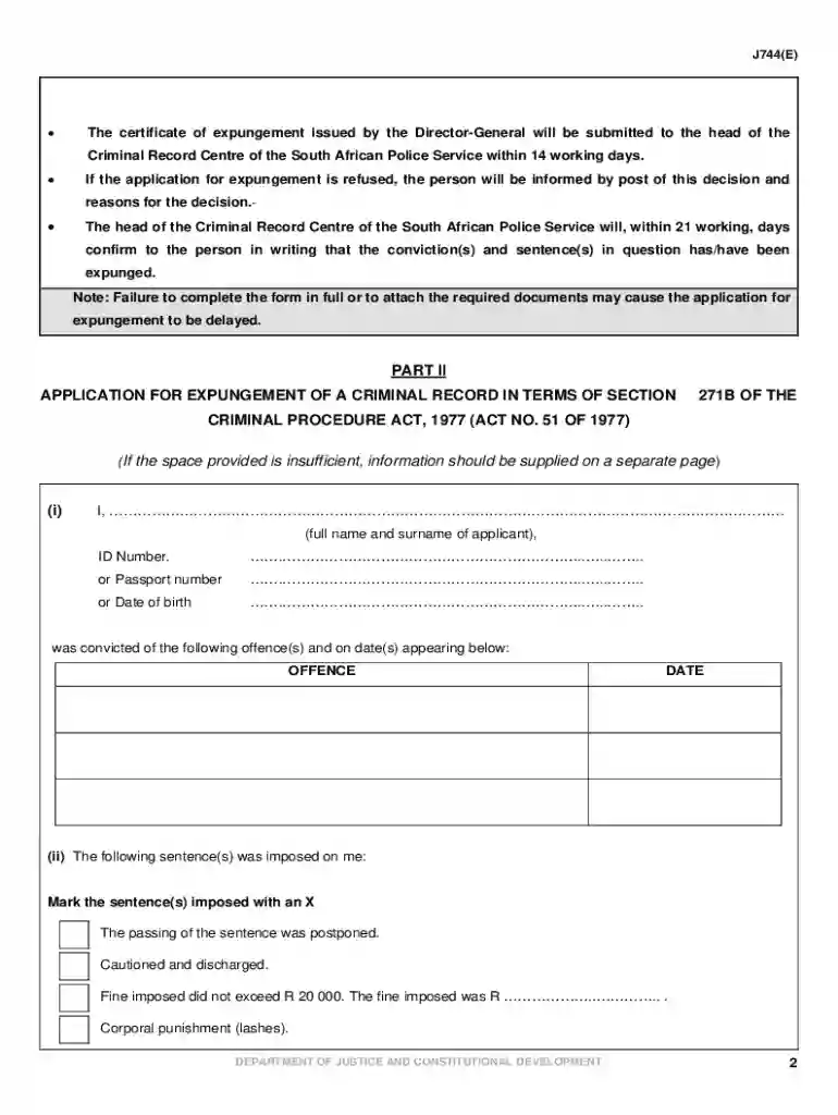 expungement forms Preview on Page 1