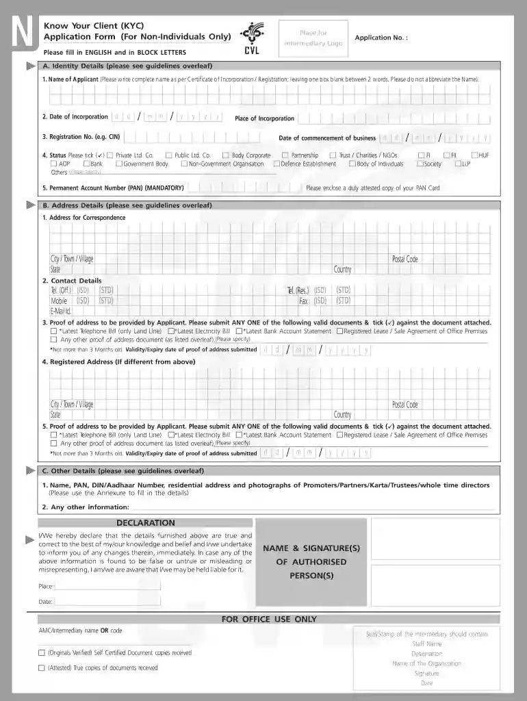 download kyc form for mutual fund pdf Preview on Page 1