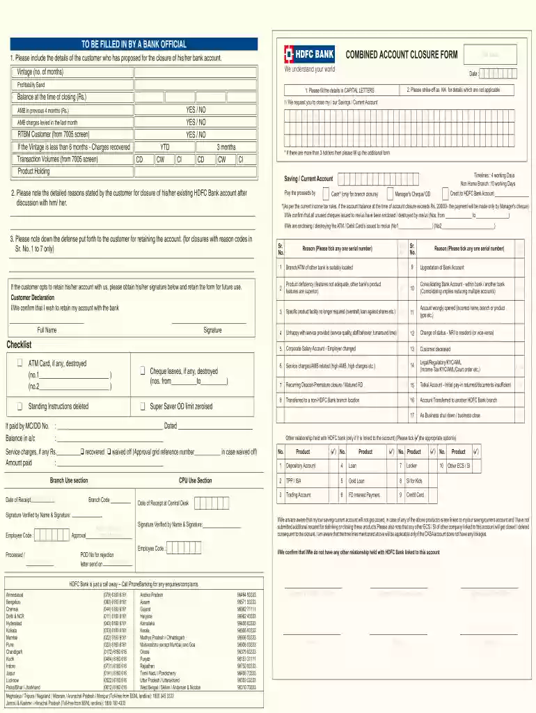 how to close hdfc bank account online Preview on Page 1