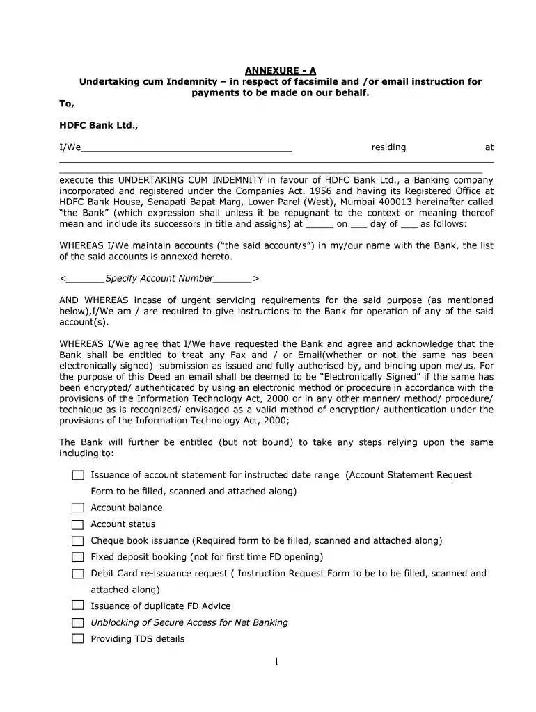 indemnity form Preview on Page 1