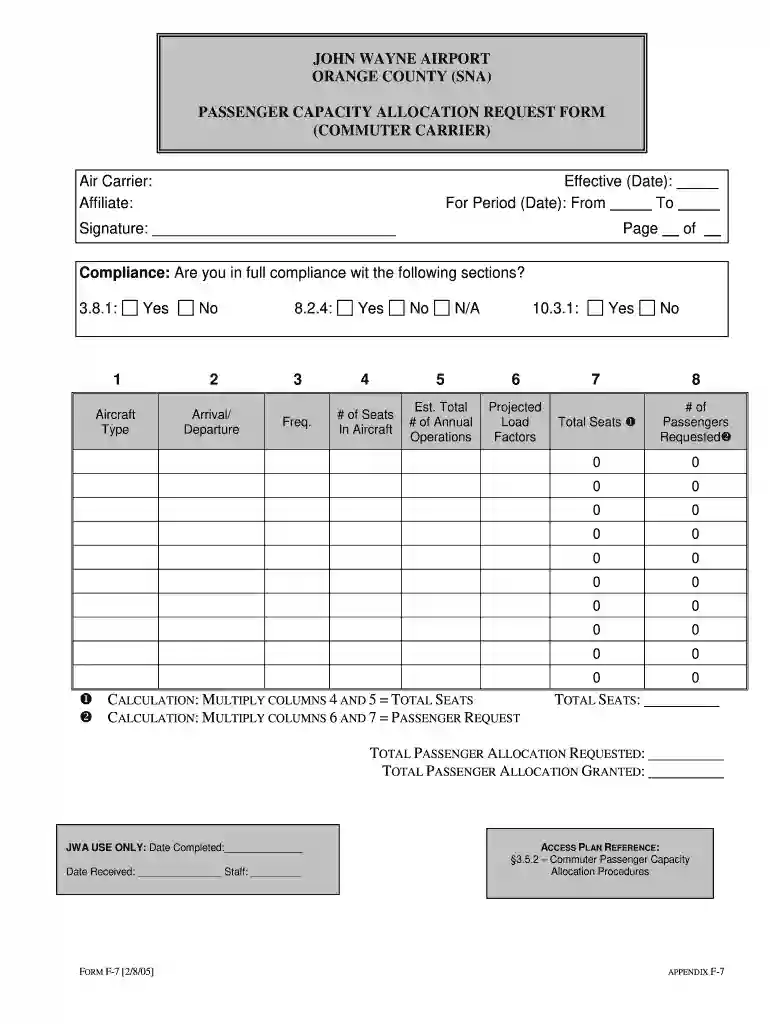 airport f 7 passenger capacity Preview on Page 1
