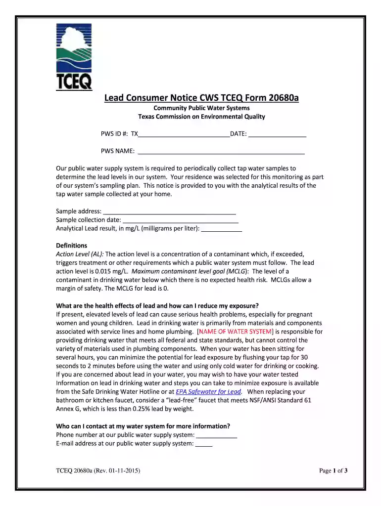 cws form Preview on Page 1