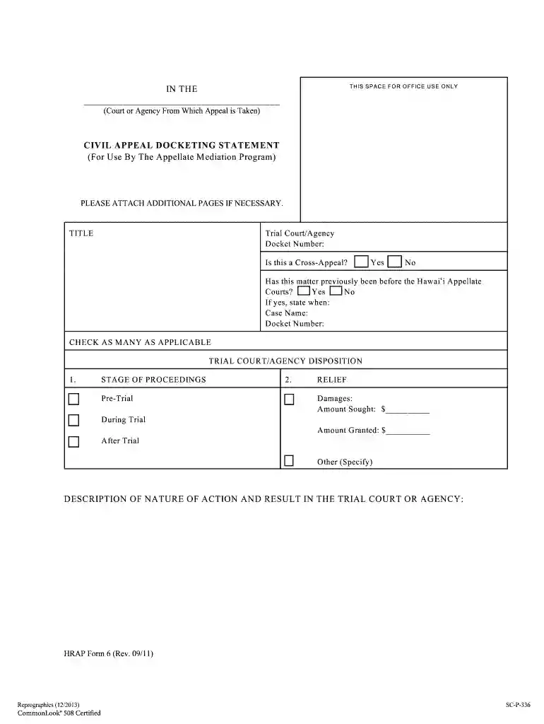 hrap 6 form Preview on Page 1