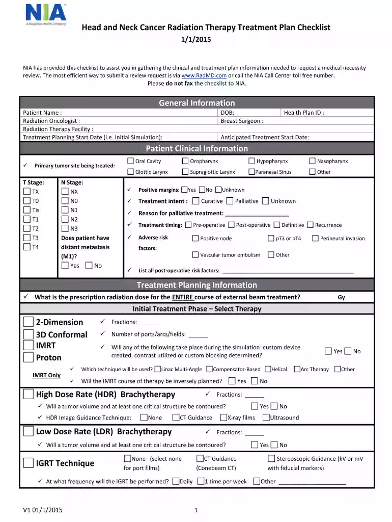 cancer care plan template Preview on Page 1