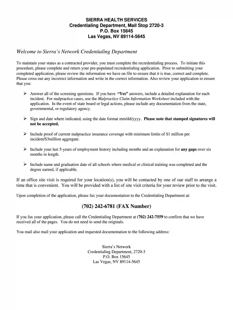 sierra health provider portal Preview on Page 1