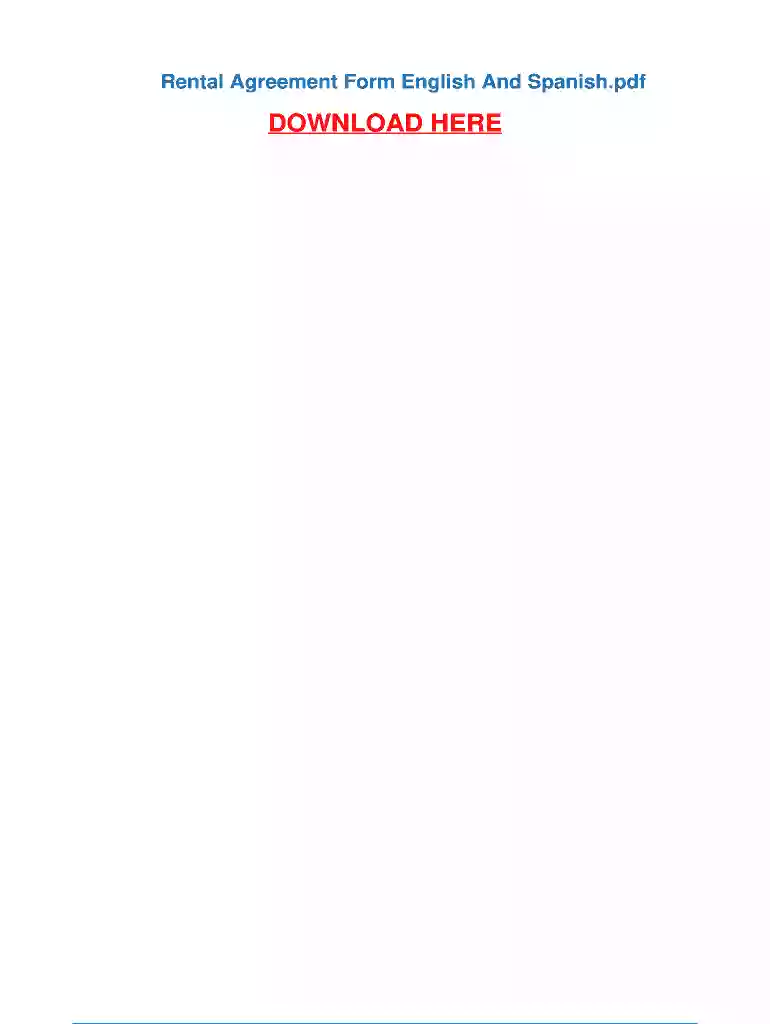 free spanish rental agreement pdf Preview on Page 1