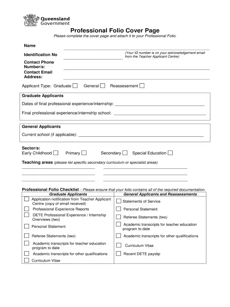 application for new folio of the register Preview on Page 1
