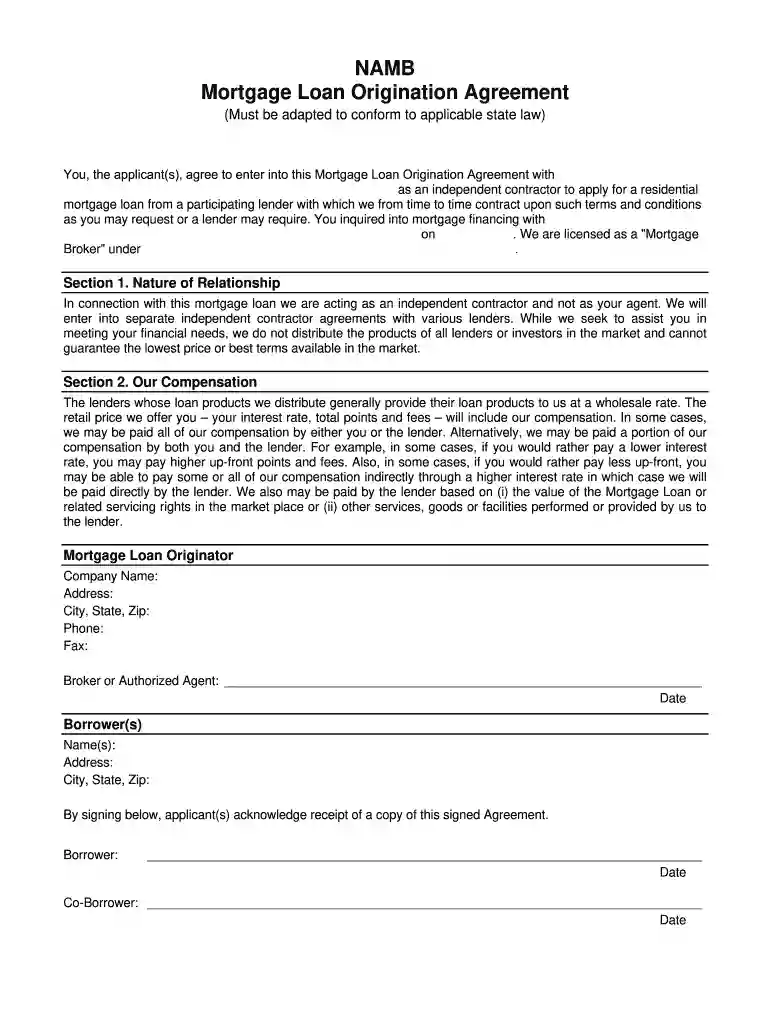 mortgage originator checklist Preview on Page 1