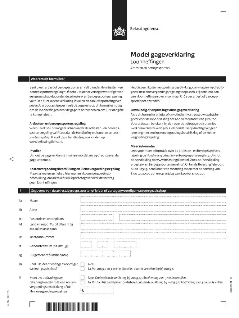 gageverklaring Preview on Page 1