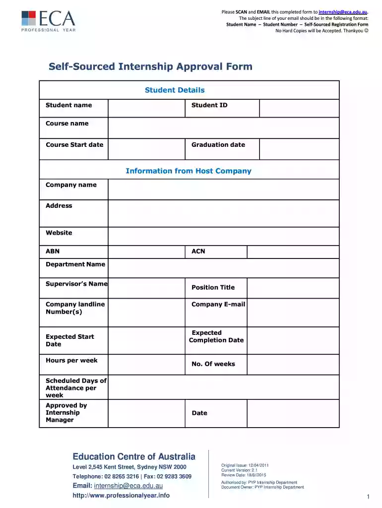 sourced internship approval Preview on Page 1
