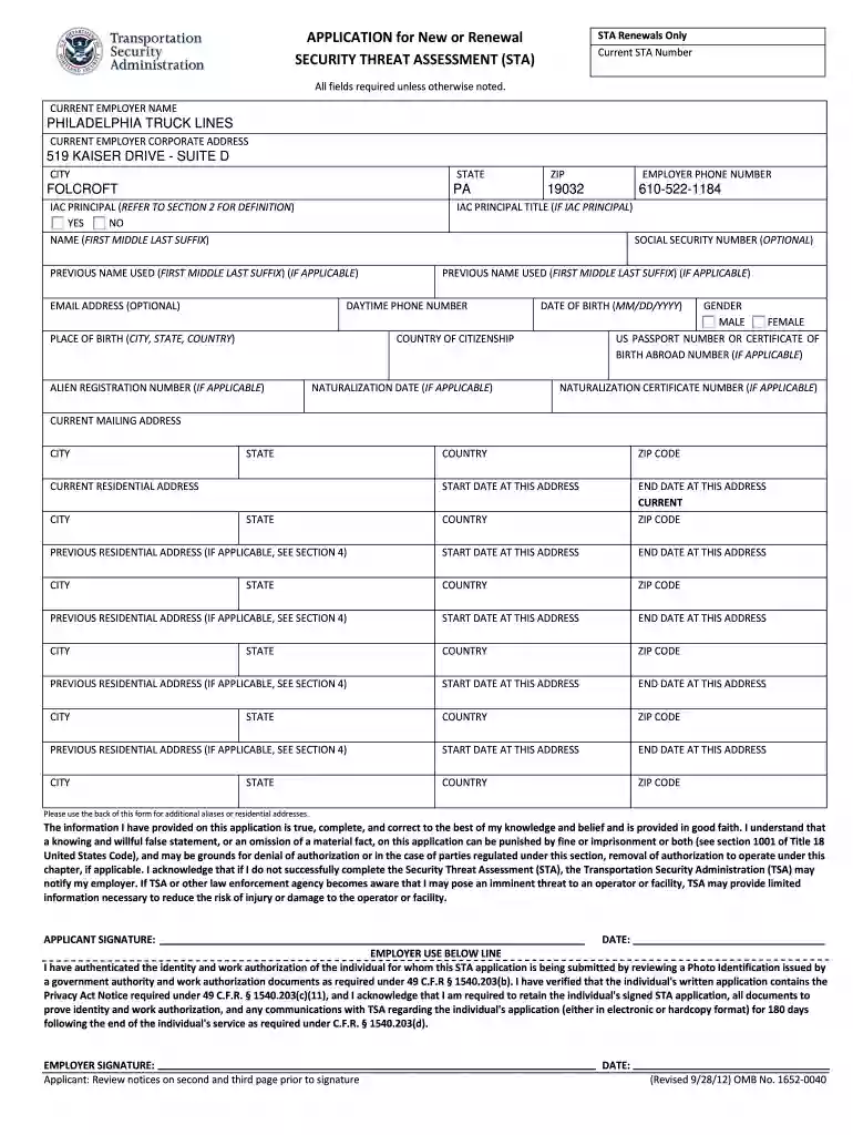 renewal security 2012 form Preview on Page 1