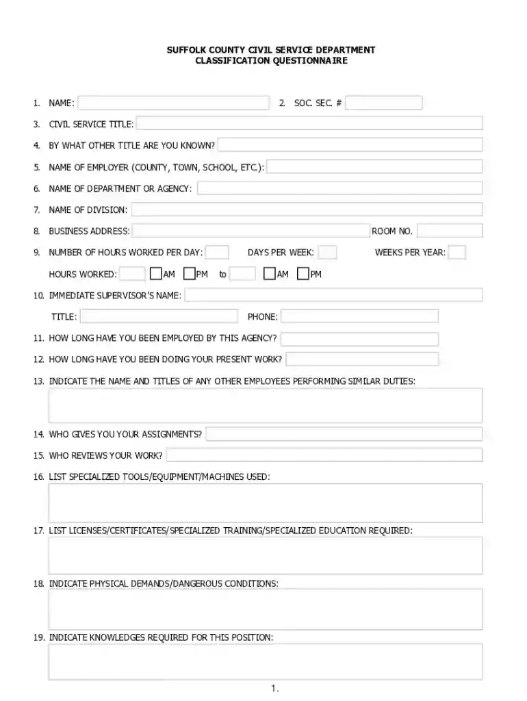 suffolk county jury duty questionnaire Preview on Page 1