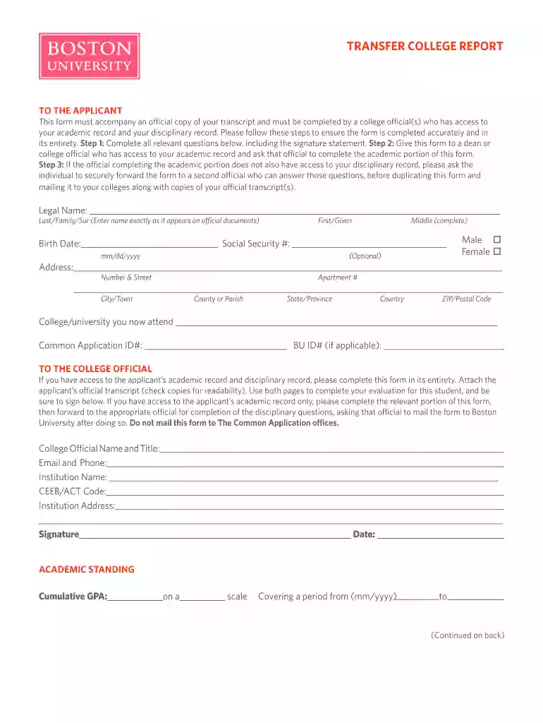 college report Preview on Page 1