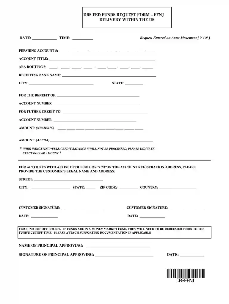 dbs fed request form Preview on Page 1