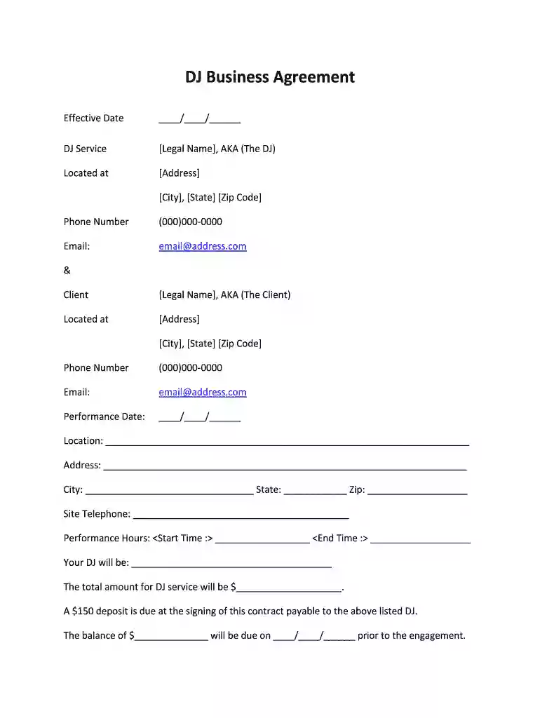 business dj Preview on Page 1