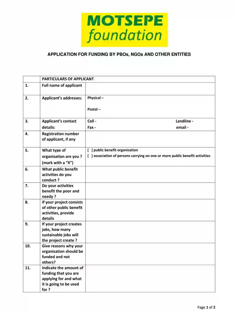 how do i get help from motsepe foundation Preview on Page 1