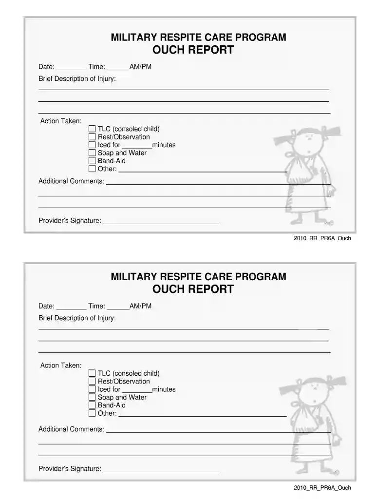 MILITARY RESPITE CARE PROGRAM OUCH REPORT - crs ymca Preview on Page 1