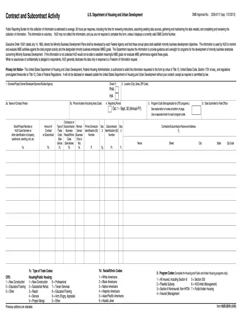 hud form 2516 Preview on Page 1