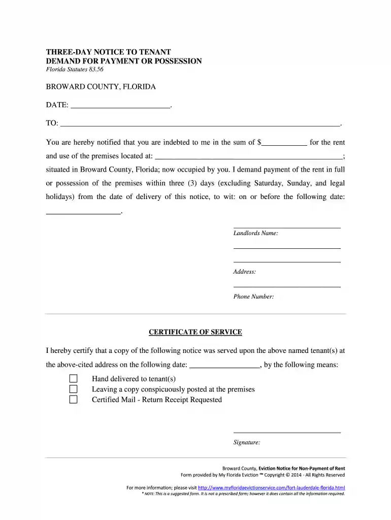 broward county eviction forms Preview on Page 1