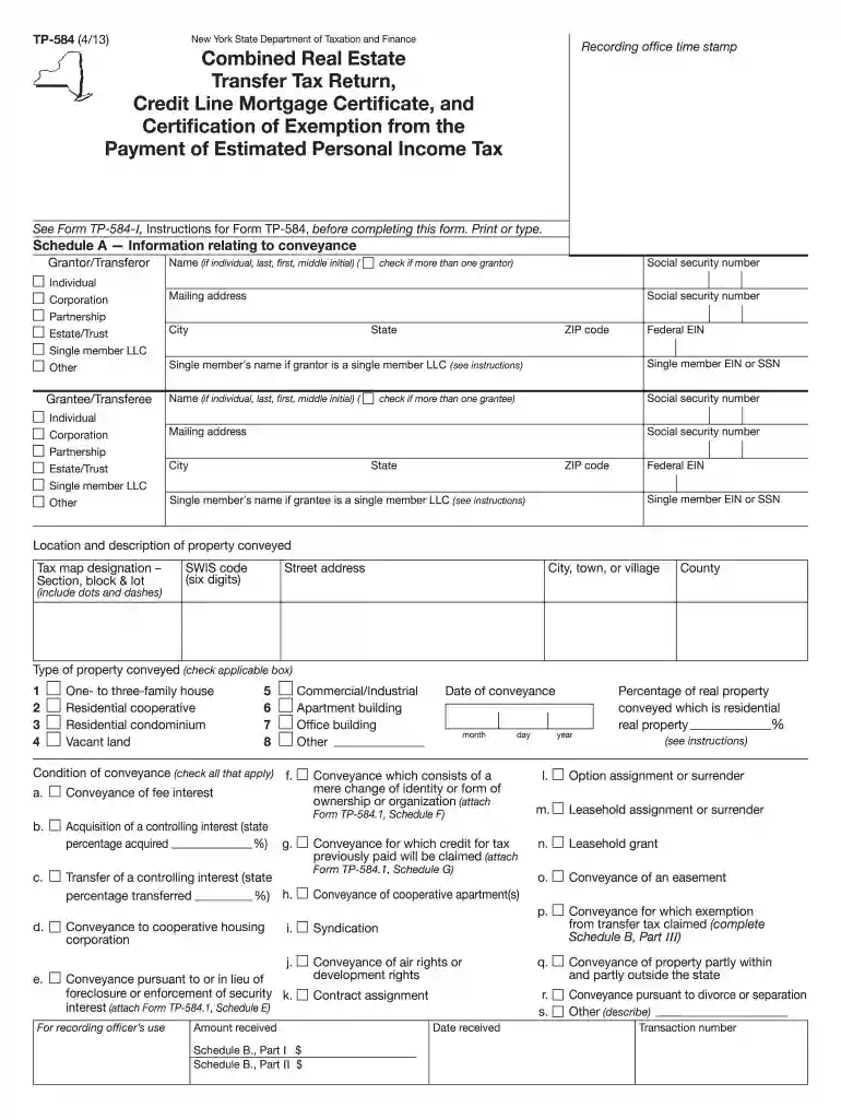 tp 584 form 2022 Preview on Page 1