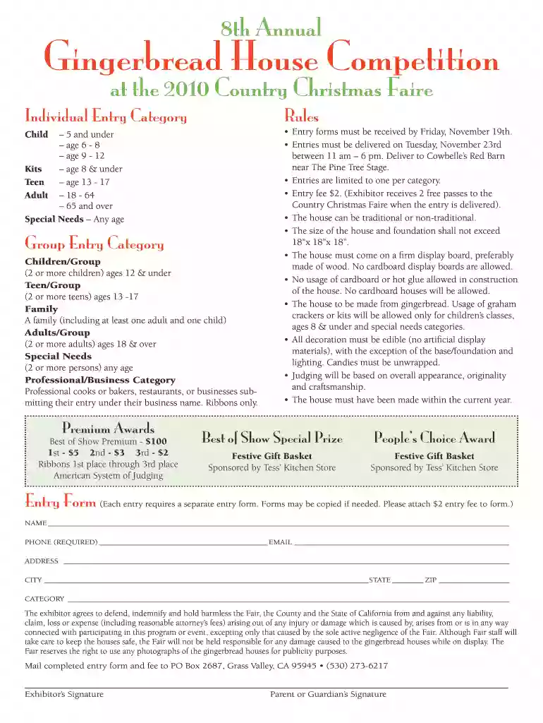 gingerbread house judging sheet Preview on Page 1