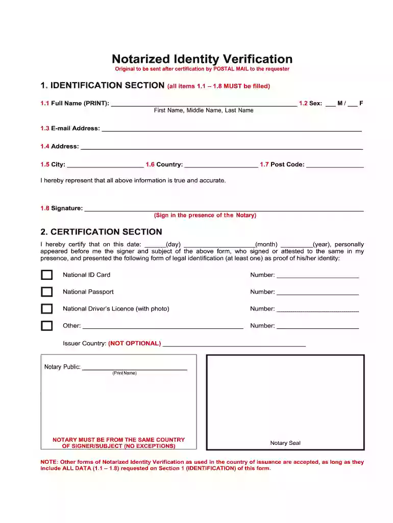 signature verification form Preview on Page 1
