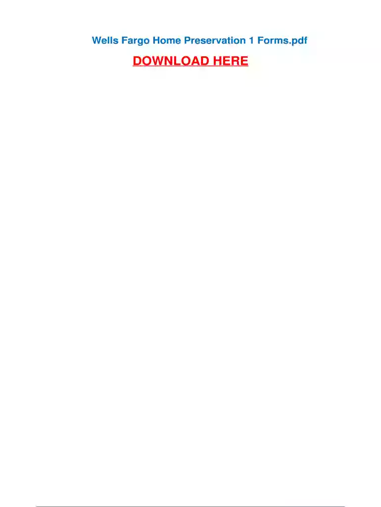 wells fargo hardship assistance form Preview on Page 1