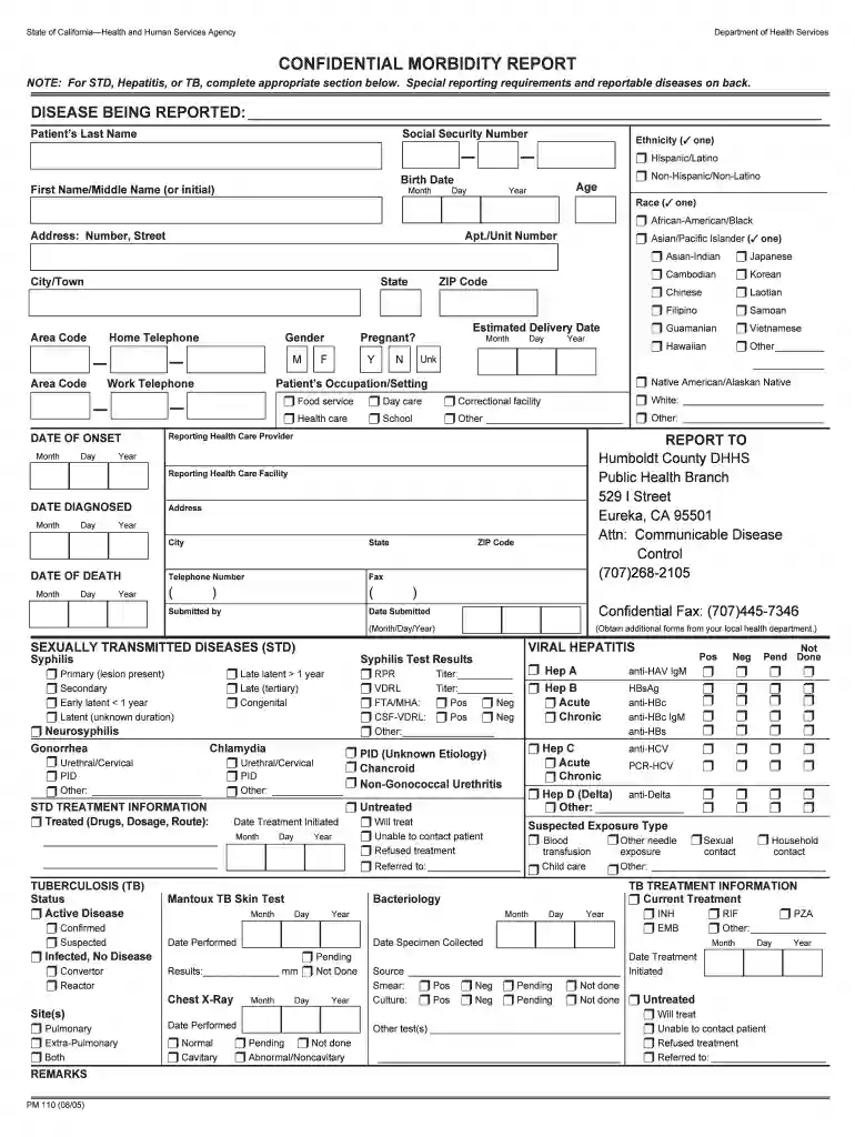 Confidential Morbidity Report - Humboldt IPA Preview on Page 1