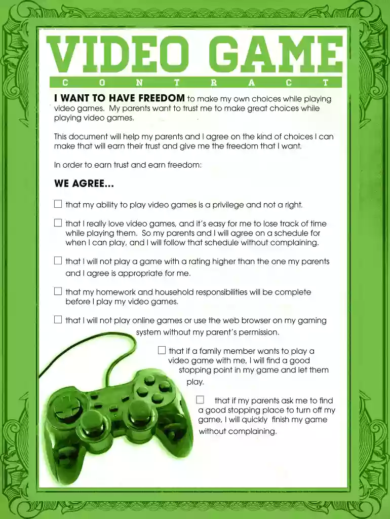 video game contract template Preview on Page 1