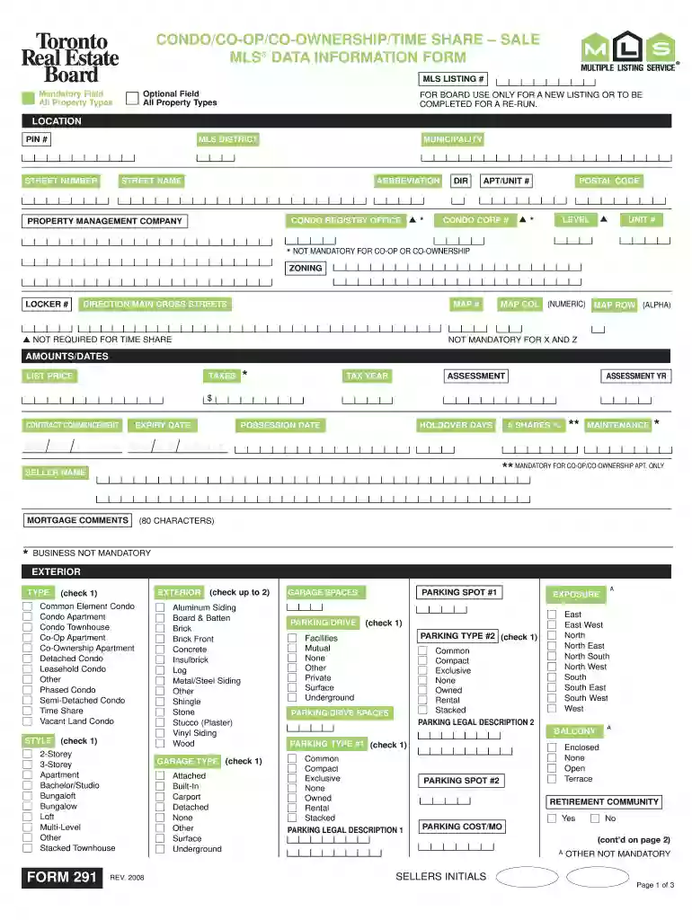 mls form Preview on Page 1
